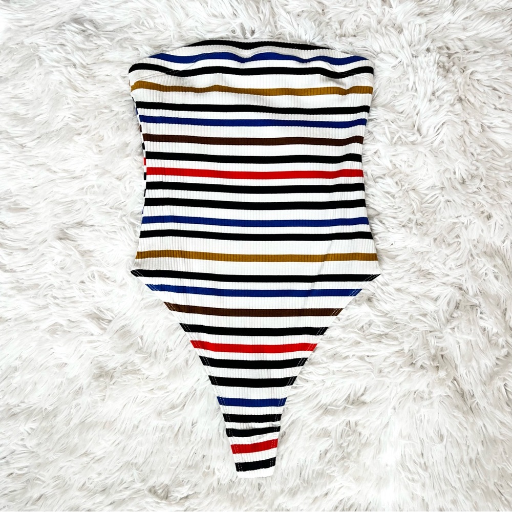 Out From Under for Urban Outfitters Striped Tube Top Bodysuit S/P